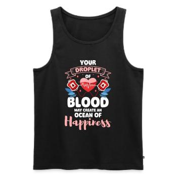 Blutspende Leben Krankenhaus - Männer Premium Bio Tank Top - Schwarz - Vorne - Michal (187cm)