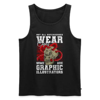 Kunst Stift - Männer Premium Bio Tank Top - Schwarz - Vorne - AI Model Male 178 light (178cm)