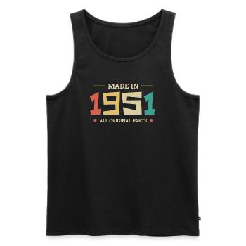 Legendär seit 1951 Original 1951 - Männer Premium Bio Tank Top - Schwarz - Vorne - AI Model Male 178 light (178cm)