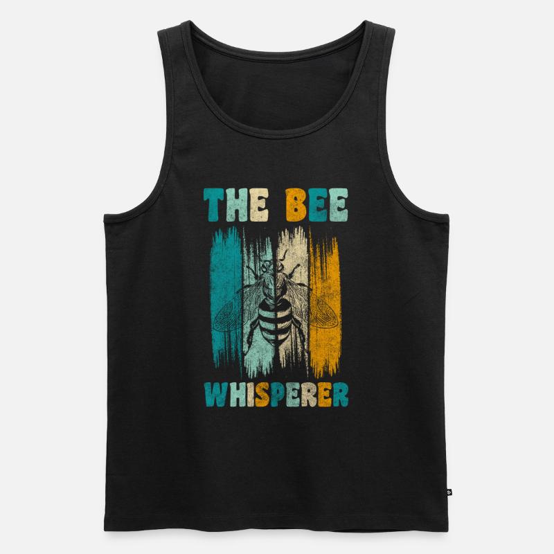 Honig Imker Honigwabe Bienchen - Männer Premium Bio Tank Top - Schwarz