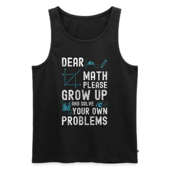 Student Learning Instructor - Men's Premium Organic Tank Top - black - Front - Michal (187cm)
