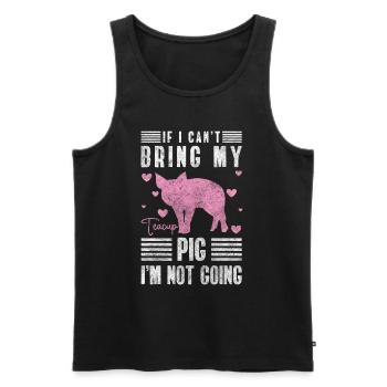 Teacup pig breeding - Men's Premium Organic Tank Top - black - Front - AI Model Male 178 light (178cm)