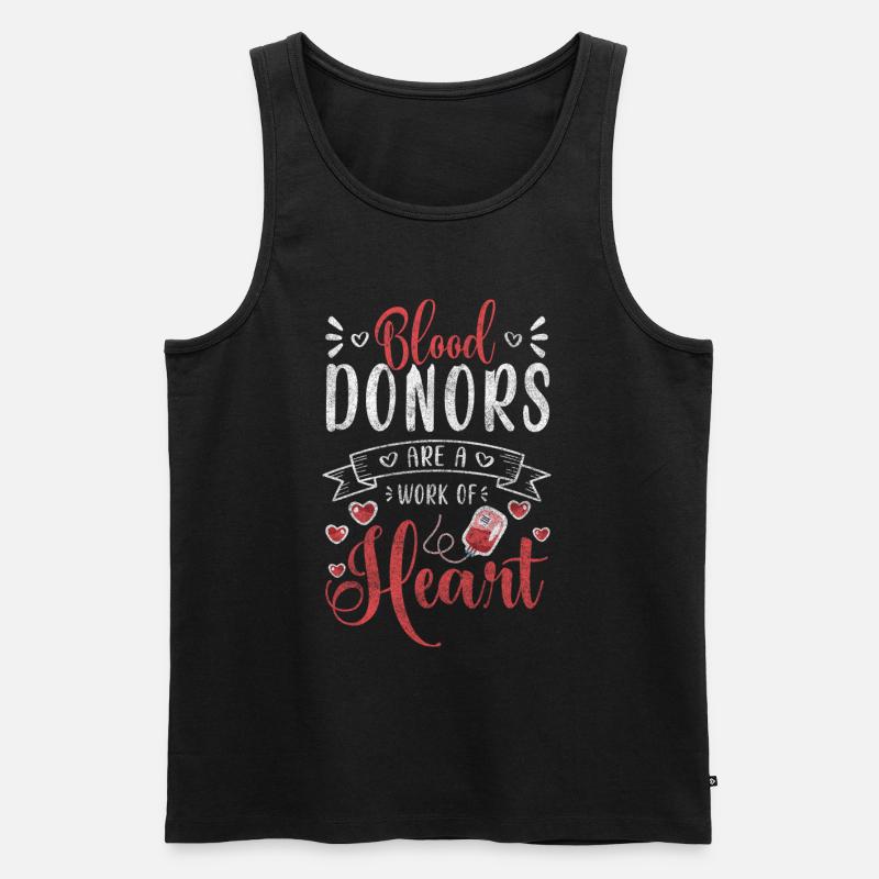 Blutspender Gemeinsam - Männer Premium Bio Tank Top - Schwarz