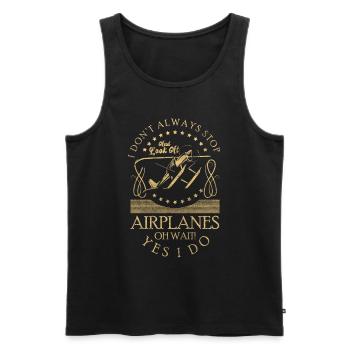 Maquette d’avion Hobby Art - Débardeur bio Premium Homme - noir - Devant - AI Model Male 178 light (178cm)