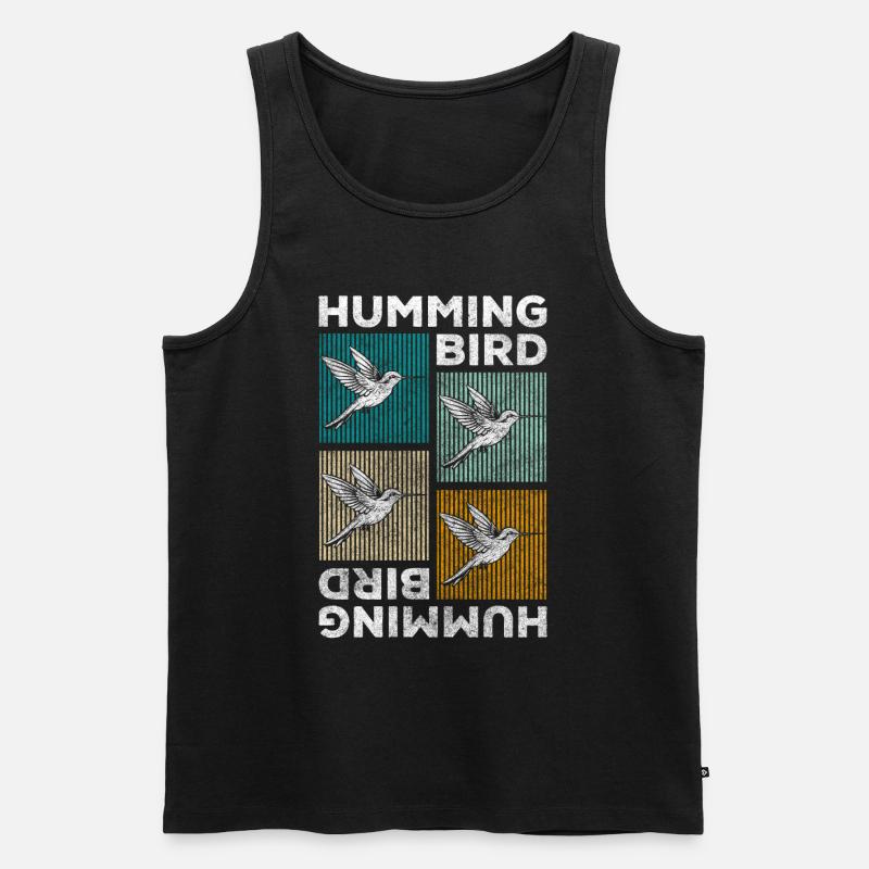 Kolibris Süß Zeichen - Männer Premium Bio Tank Top - Schwarz