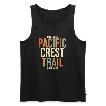 T-shirt Finisher Pacific Crest Trail Tee Rando PCT - Männer Premium Bio Tank Top - Schwarz - Vorne - AI Model Male 178 light (178cm)