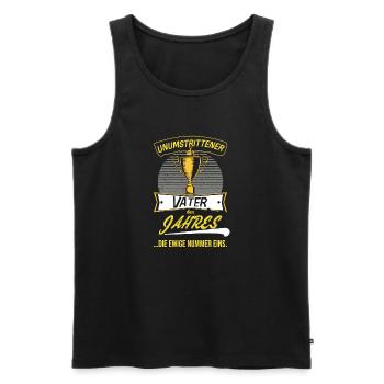 Trophy Trophy for Father of the Year Father's Day - Men's Premium Organic Tank Top - black - Front - Michal (187cm)