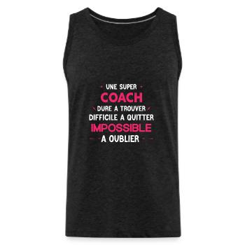 Super Coach - Débardeur bio Premium Homme - charbon - Devant - Alexander (188cm)