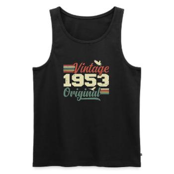 Vintage 1953 Cadeau Anniversaire 1953 Retro - Débardeur bio Premium Homme - noir - Devant - Michal (187cm)