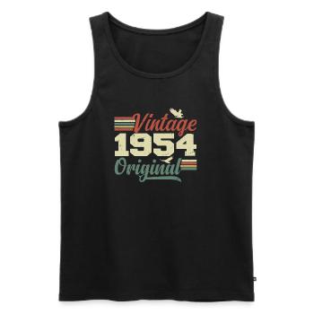 Vintage 1954 Cadeau Anniversaire 1954 Retro - Débardeur bio Premium Homme - noir - Devant - Michal (187cm)