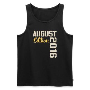 Anniversary August 2016 - Limited Edition August 2016 - Men's Premium Organic Tank Top - black - Front - Michal (187cm)