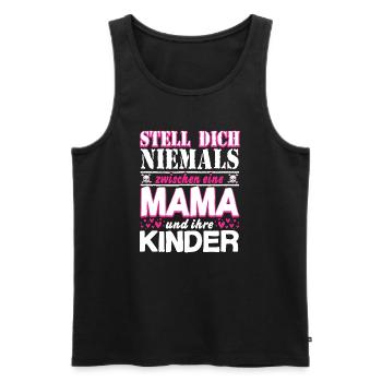 -Mama - Männer Premium Bio Tank Top - Schwarz - Vorne - AI Model Male 178 light (178cm)