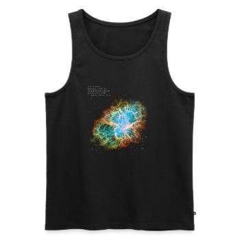 Crab Nebula - Men's Premium Organic Tank Top - black - Front - AI Model Male 178 light (178cm)