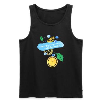 quand la vie vous donne du citron faire de la limonade - Débardeur bio Premium Homme - noir - Devant - Michal (187cm)