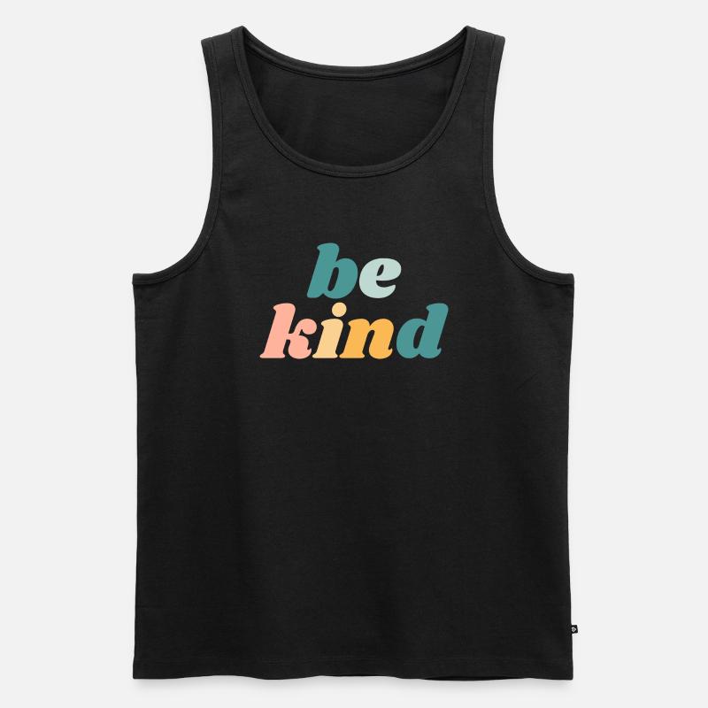 Sei freundlich - Christian - Männer Premium Bio Tank Top - Schwarz