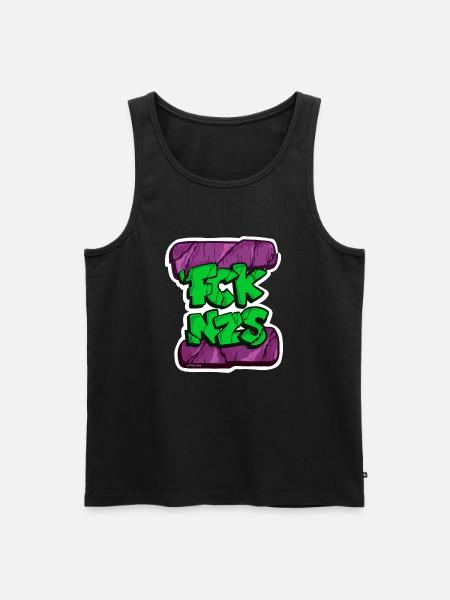FCKNZS vert violet - Débardeur bio Premium Homme - noir