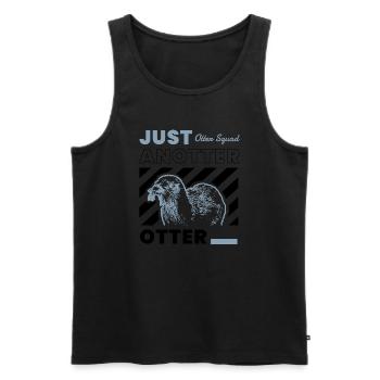 Anotter Otter Ironisches niedliches - Männer Premium Bio Tank Top - Schwarz - Vorne - Michal (187cm)
