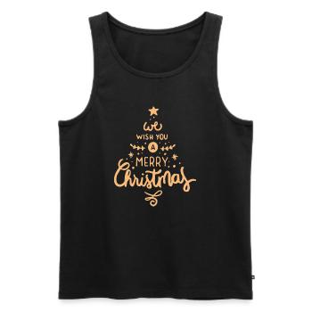 merry Christmas 16 - Männer Premium Bio Tank Top - Schwarz - Vorne - Michal (187cm)