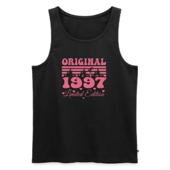 Geschenk zum 27. Geburtstag der Frau 1997 | Jahrgang 1997 - Männer Premium Bio Tank Top - Schwarz - Vorne - Michal (187cm)