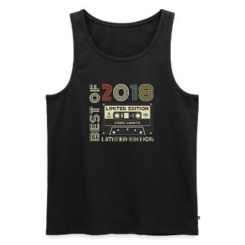 Vintage 2018 - Retro Birthday Gift 2018 - Men's Premium Organic Tank Top - black - Front - Michal (187cm)