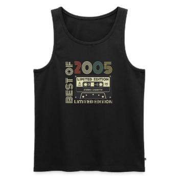 Jahrgang 2005 - 2005 Retro Geburtstagsgeschenk - Männer Premium Bio Tank Top - Schwarz - Vorne - Michal (187cm)