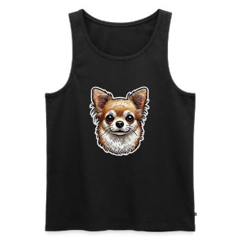 Chihuahua - Men's Premium Organic Tank Top - black - Front - AI Model Male 178 light (178cm)