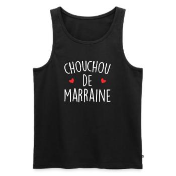 Chouchou De Marraine - Débardeur bio Premium Homme - noir - Devant - AI Model Male 178 light (178cm)
