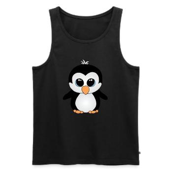 Süßer kleiner Pinguin - Männer Premium Bio Tank Top - Schwarz - Vorne - Michal (187cm)