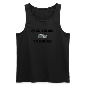 Plus solide tu meurs - Débardeur bio Premium Homme - noir - Devant - Michal (187cm)