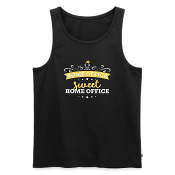Home office sweet Home office Job Work Humor - Men's Premium Organic Tank Top - black - Front - AI Model Male 178 light (178cm)