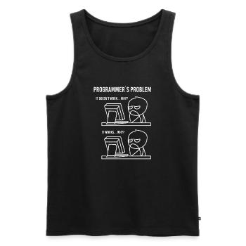 Software Entwickler Problem Lösung - Männer Premium Bio Tank Top - Schwarz - Vorne - Michal (187cm)