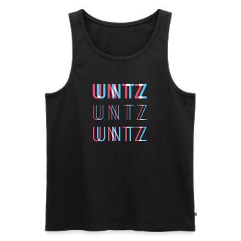 Techno Untz Beat - Männer Premium Bio Tank Top - Schwarz - Vorne - AI Model Male 178 light (178cm)