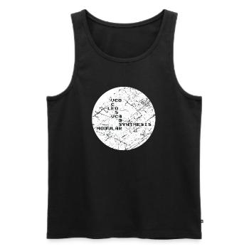 Synthesizer Techno Map - Männer Premium Bio Tank Top - Schwarz - Vorne - AI Model Male 178 light (178cm)