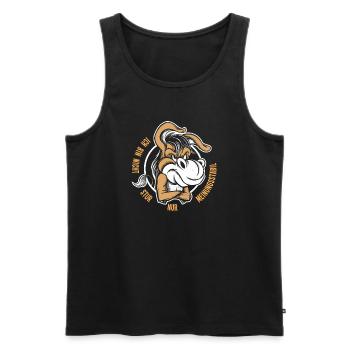 Nicht Stur sondern Meinungsstabil - Männer Premium Bio Tank Top - Schwarz - Vorne - Michal (187cm)