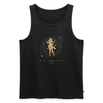 Waage Sternzeichen - Männer Premium Bio Tank Top - Schwarz - Vorne - Michal (187cm)