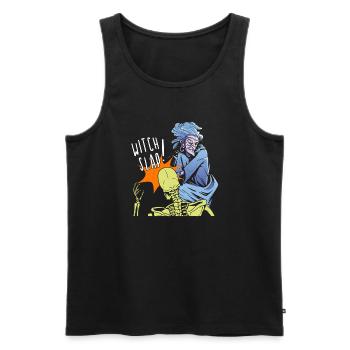 Witch Slap - Halloween Fun - Männer Premium Bio Tank Top - Schwarz - Vorne - AI Model Male 178 light (178cm)