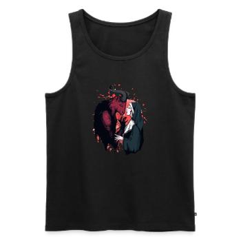 Vergib mir Vater - vom Teufel besessen - Männer Premium Bio Tank Top - Schwarz - Vorne - AI Model Male 178 light (178cm)