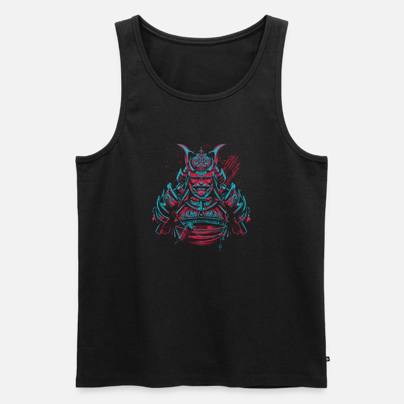 Samurai Krieger Kunst - Männer Premium Bio Tank Top - Schwarz