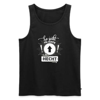 So sieht ein toller Hecht aus - Lustiger Angler - Männer Premium Bio Tank Top - Schwarz - Vorne - Michal (187cm)