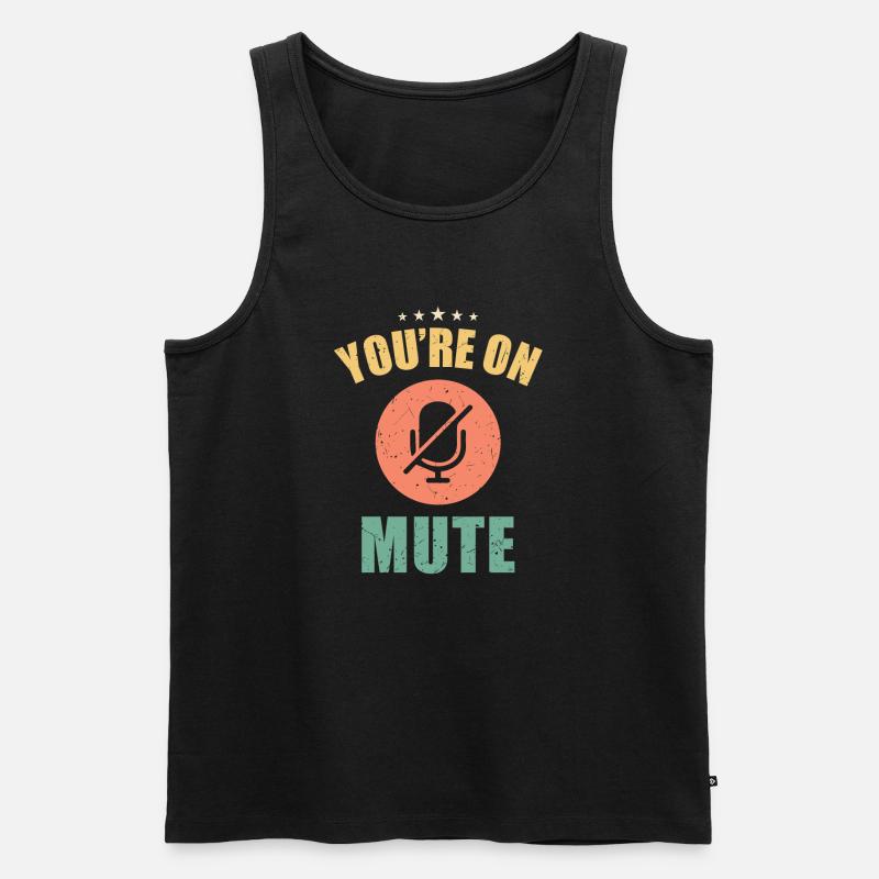 Du bist stumm geschaltet - Männer Premium Bio Tank Top - Schwarz