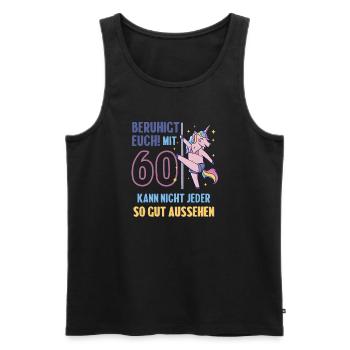 Gut Aussehen zum 60. Geburtstag - Männer Premium Bio Tank Top - Schwarz - Vorne - Michal (187cm)
