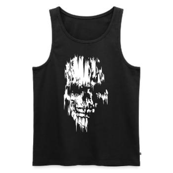 Skull Hardstyle - Men's Premium Organic Tank Top - black - Front - AI Model Male 178 light (178cm)