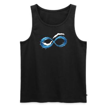 Natation Infinity Wave - Débardeur bio Premium Homme - noir - Devant - Michal (187cm)