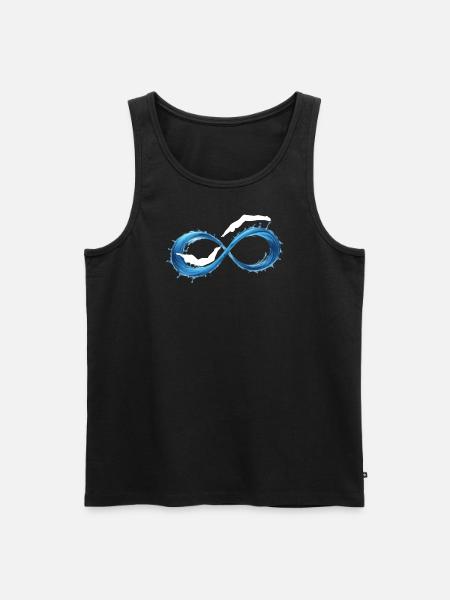 Infinity Wave Swimming - Men's Premium Organic Tank Top - black