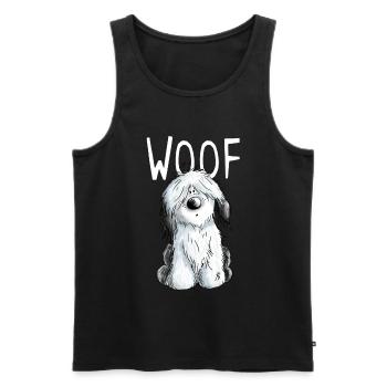 Woof Bobtail - Bobtails - Old English Sheepdog - Männer Premium Bio Tank Top - Schwarz - Vorne - AI Model Male 178 light (178cm)