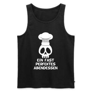 Ein fast perfektes Abendessen - Männer Premium Bio Tank Top - Schwarz - Vorne - Michal (187cm)