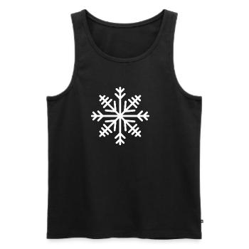 Schneeflocke - Männer Premium Bio Tank Top - Schwarz - Vorne - AI Model Male 178 light (178cm)