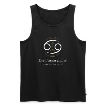 Krebs Sternzeichen Emblem - Männer Premium Bio Tank Top - Schwarz - Vorne - Michal (187cm)
