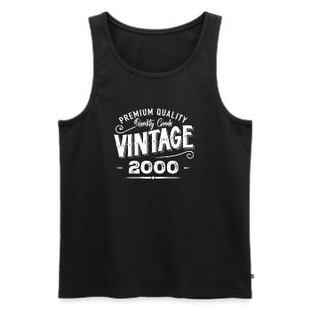 Jahrgang 2000 Original Retro Vintage Jubiläum - Männer Premium Bio Tank Top - Schwarz - Vorne - Michal (187cm)