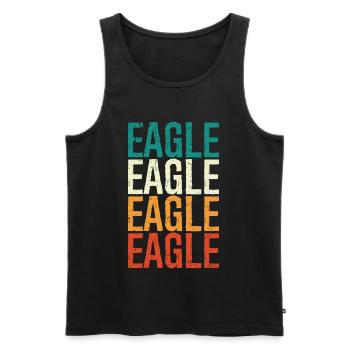 Eagle Vintage - Men's Premium Organic Tank Top - black - Front - AI Model Male 178 light (178cm)
